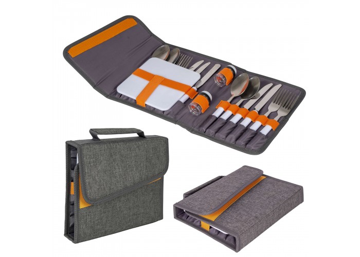 Набір столових приборів Bo-Camp Picnic 16 Pieces 4 Person Grey (7504340)