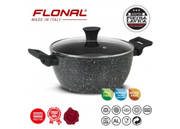Каструля Flonal Pietra Lavica 2,4 л з кришкою (PLICV2080)