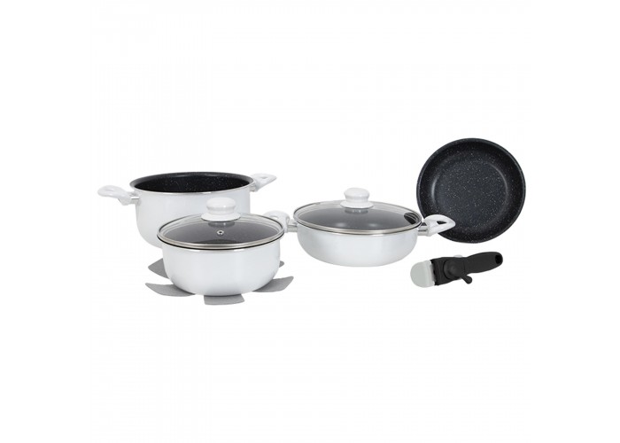 Набір посуду Gimex Cookware Set induction 7 предметів White (6977221)