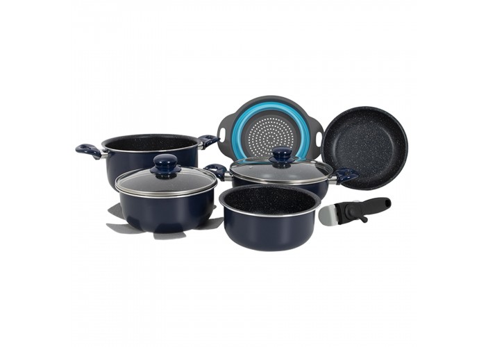 Набір посуду Gimex Cookware Set induction 9 предметів Blue (6977225)