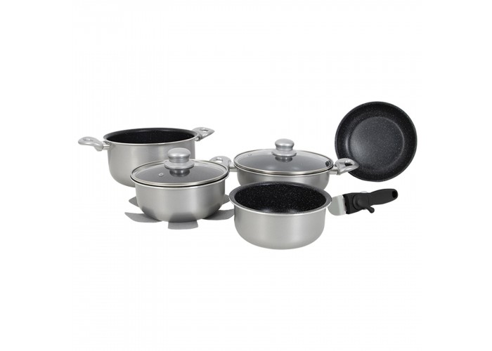 Набір посуду Gimex Cookware Set induction 8 предметів Silver (6977227)