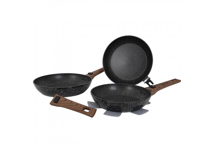 Набір сковорідок Gimex Frying Pan Set 3 предмети Black (6979264)