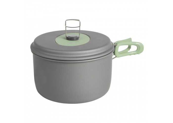 Набір посуду Bo-Camp Explorer XL 4 Pieces Hard Anodized Grey/Green (2200249)