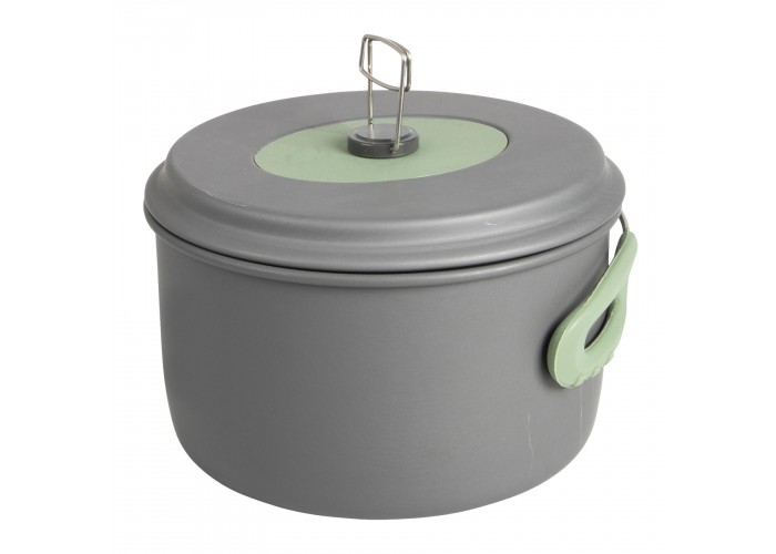 Набір посуду Bo-Camp Explorer XL 4 Pieces Hard Anodized Grey/Green (2200249)
