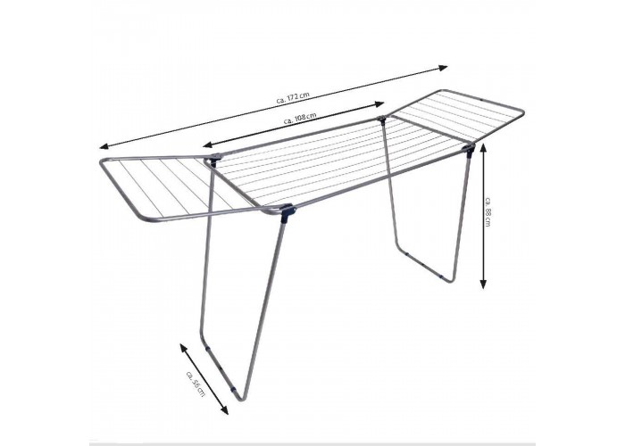 Сушарка для білизни підлогова Casa Si Merkur Pure 18m Silver (CS92235S04C)