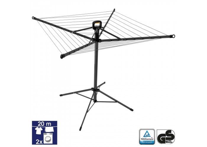 Сушарка для білизни підлогова Casa Si Pop-Up Rotary 20m Anthracite (CS92039B)