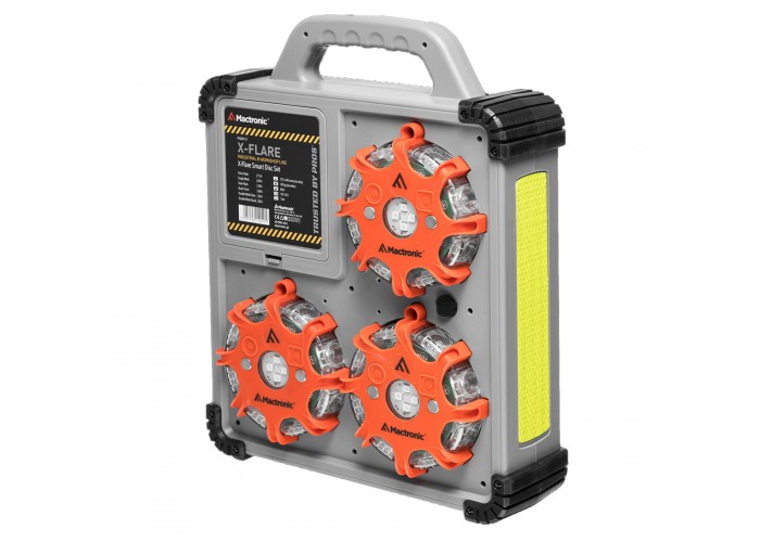 Комплект ліхтарів професійних Mactronic X-Flare (30 Lm) Red/Blue/Amber Recharg 12/220V (PSD0112)