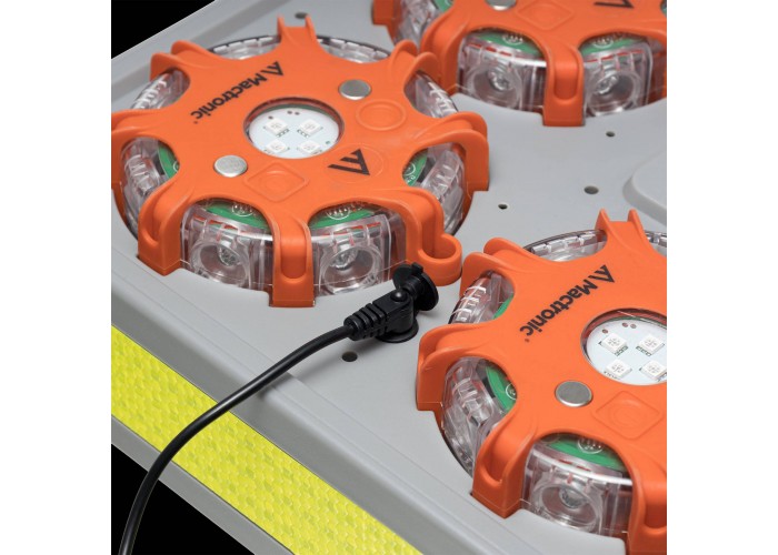 Комплект ліхтарів професійних Mactronic X-Flare (30 Lm) Red/Blue/Amber Recharg 12/220V (PSD0112)