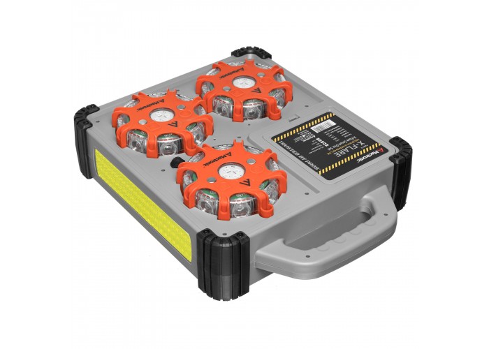 Комплект ліхтарів професійних Mactronic X-Flare (30 Lm) Red/Blue/Amber Recharg 12/220V (PSD0112)