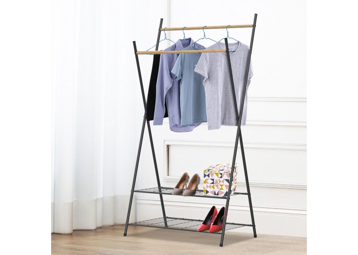 Стійка для одягу Casa Si Garment Rack Bamboo Black (CS92309W04)
