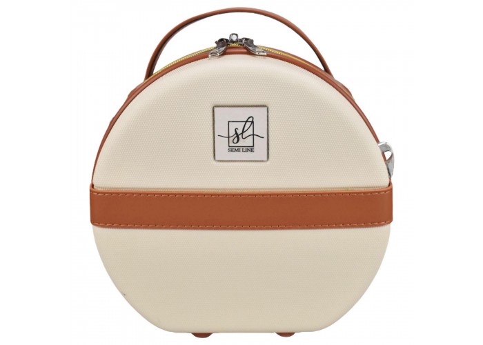 Бьюті-кейс Semi Line 5L Ecru/Brown (T5670-1)