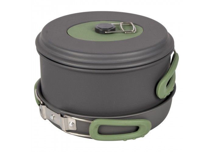 Набір посуду Bo-Camp Explorer 4 Pieces 19 Hard Anodized Grey/Green (2200241)