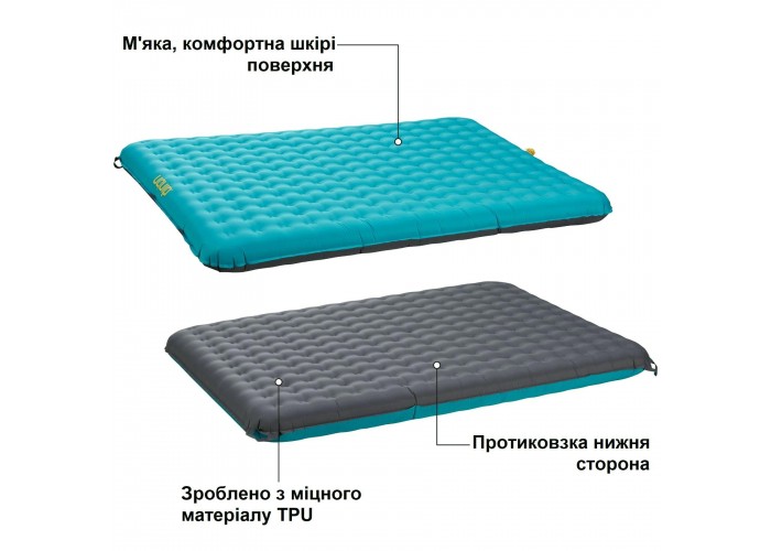 Матрац надувний Uquip Betty Double Petrol/Grey (243108)
