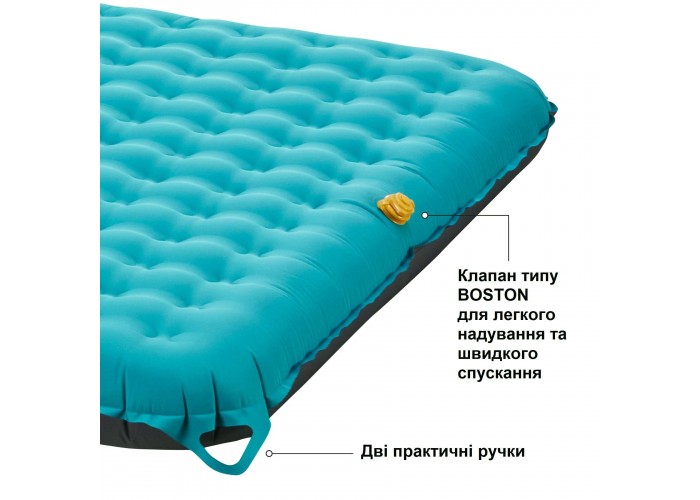 Матрац надувний Uquip Betty Double Petrol/Grey (243108)