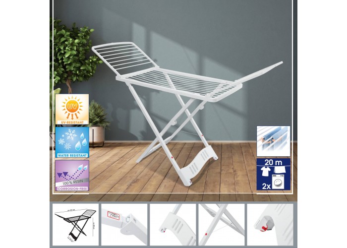 Сушарка для білизни підлогова Casa Si Resin 20m White (CS92066Q01)