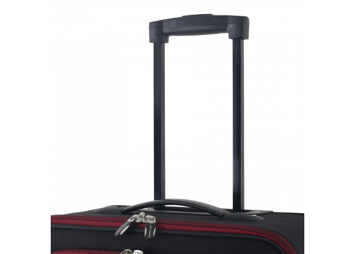 Валіза Semi Line 20" (S) Black/Red Lines (T5680-1)