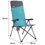Крісло розкладне Uquip Justy XL Blue/Grey (244037)