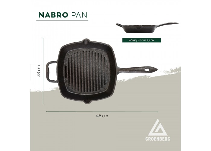Сковорода Groenberg Nabro Pan 28x28 cm / 2 L Black (266024)