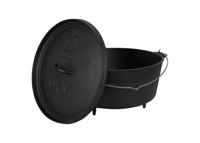 Казан з кришкою Bo-Camp Dutch Oven Cast Iron 31 cm / 7.1 L Black (2122415)