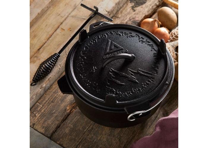 Казан з кришкою Groenberg Askja Pot 25 cm / 4 L Black (266016)