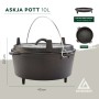 Казан з кришкою Groenberg Askja Pot 33 cm / 10 L Black (266018)