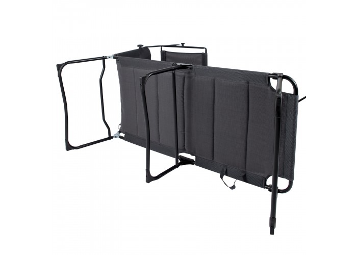 Ліжко розкладне Bo-Camp Sun Lounger With Sunscreen 5 Positions Grey (1304492)