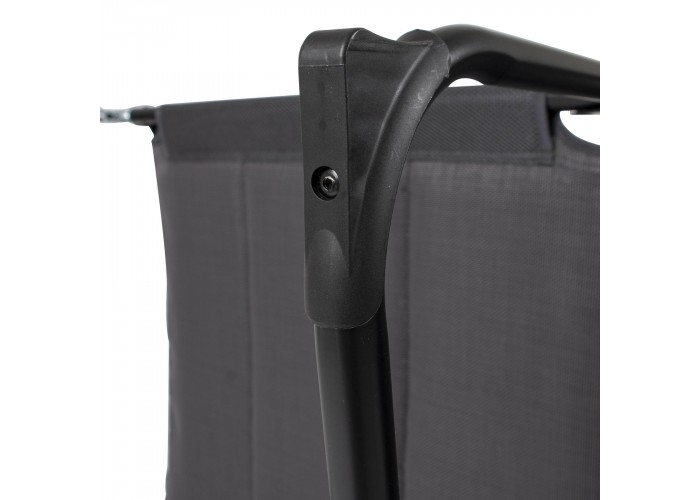 Ліжко розкладне Bo-Camp Sun Lounger With Sunscreen 5 Positions Grey (1304492)