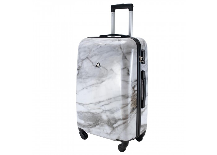 Валіза Semi Line 24" (M) White Marble (T5731-2)
