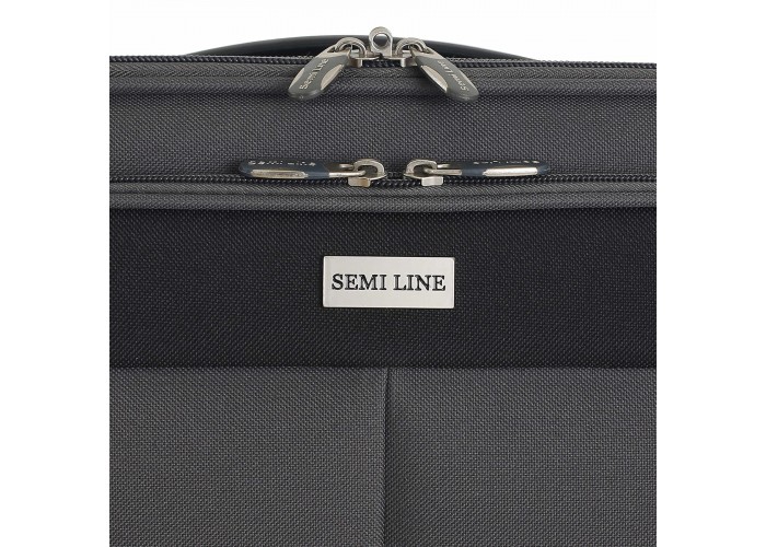 Валіза Semi Line 24" (M) Grey/Orange Lines (T5754-2)