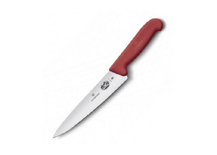 Ніж кухонний Victorinox Fibrox Carving обробний 15 см червоний (Vx52001.15)