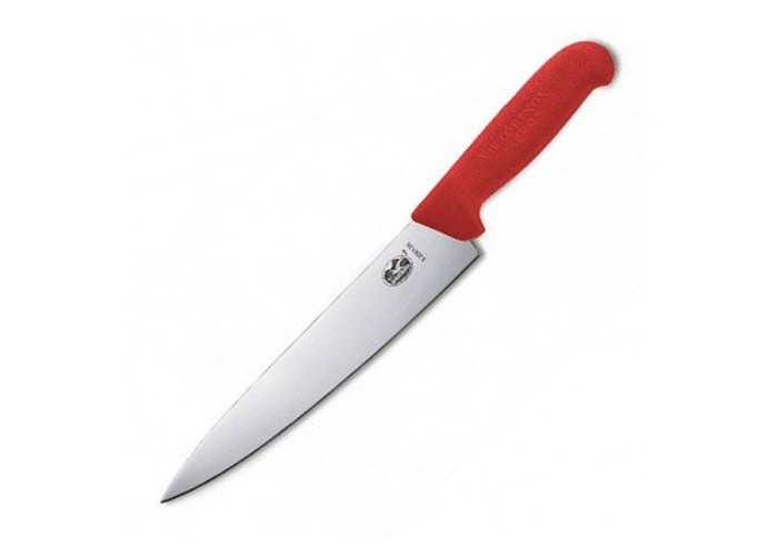 Ніж кухонний Victorinox Fibrox Carving обробний 25 см червоний (Vx52001.25)