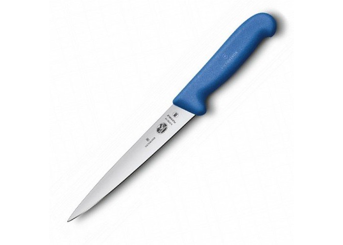 Ніж кухонний Victorinox Fibrox Filleting Flex філейний 18 см синій (Vx53702.18)