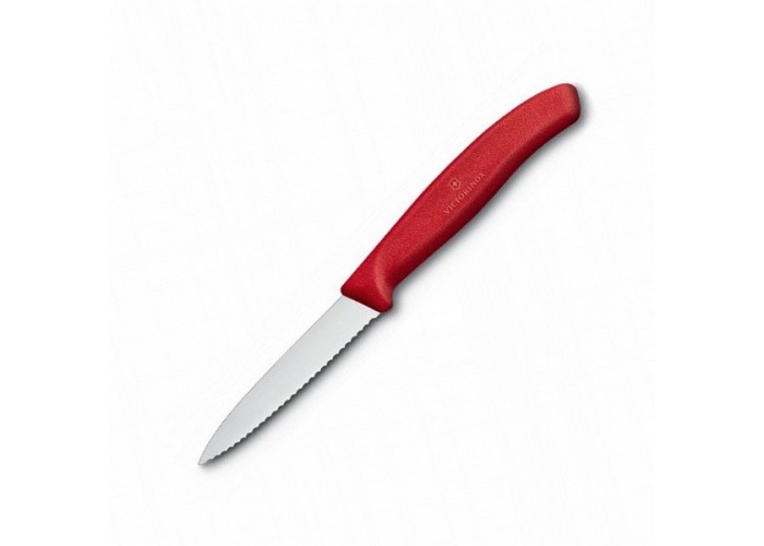 Ніж кухонний Victorinox SwissClassic Paring серрейтор  червоний (Vx67631)
