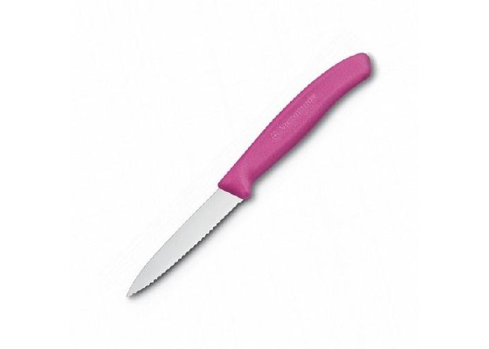Ніж кухонний Victorinox SwissClassic Paring серрейтор  рожевий (Vx67636.L115)