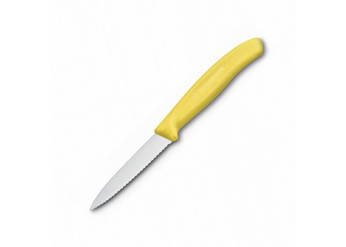 Ніж кухонний Victorinox SwissClassic Paring серрейтор  жовтий (Vx67636.L118)