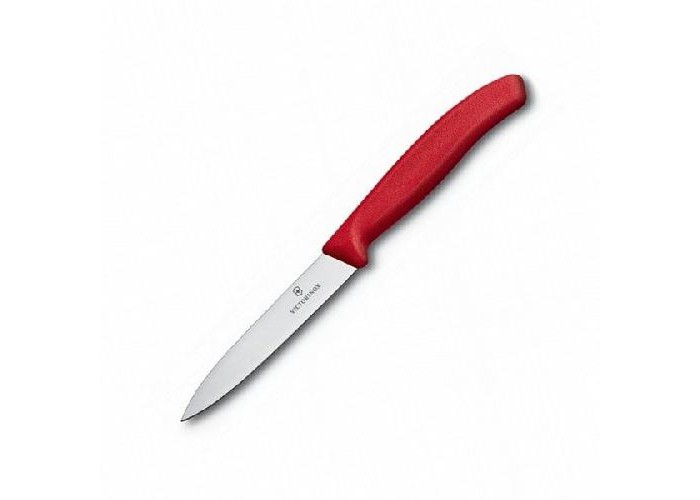 Ніж кухонний Victorinox SwissClassic Paring 10 см червоний (Vx67701)