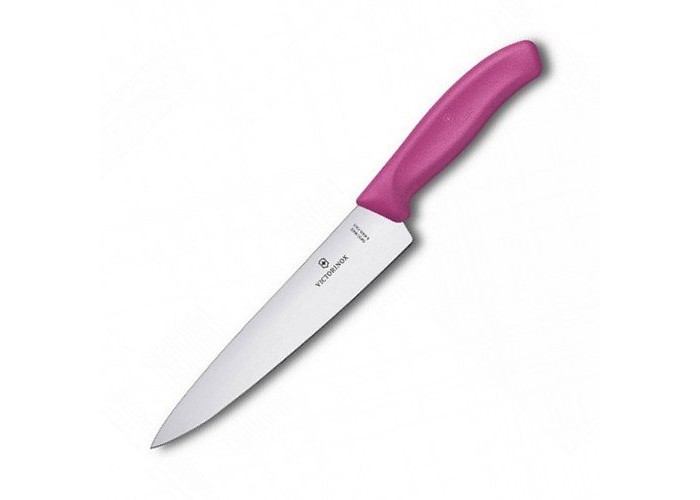 Ніж кухонний Victorinox SwissClassic Carving обробний 19 см рожевий (Vx68006.19L5B)