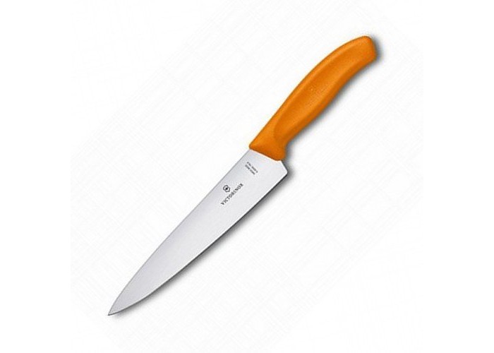 Ніж кухонний Victorinox SwissClassic Carving обробний 19 см помаранчевий (Vx68006.19L9B)