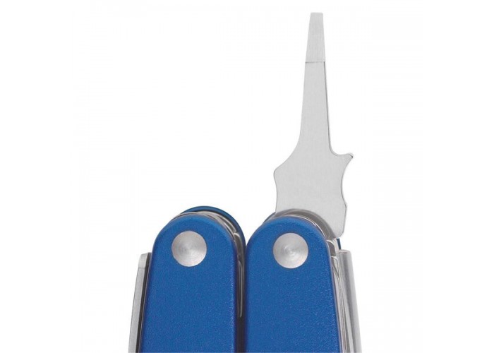 Мультитул Leatherman Juice CS4-Glacier Blue, шкіряний чохол, бляшана коробка