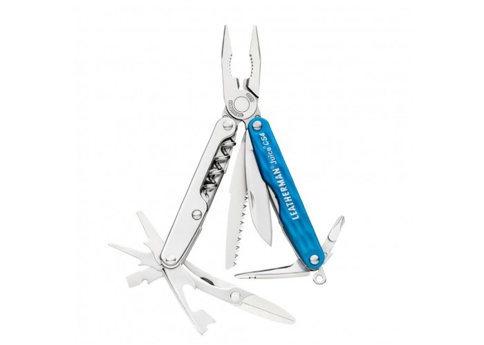 831984 Мультитул Leatherman Juice CS4- Columbia blue, шкір. чохол, подар.коробка