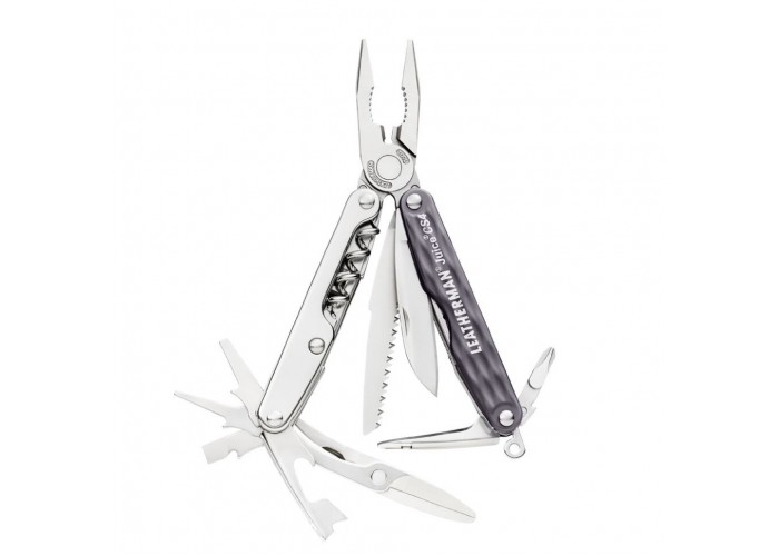 831987 Мультитул Leatherman Juice CS4- Granite gray, шкір. чохол, подар.коробка