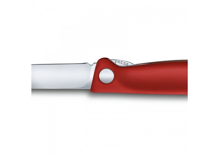 Кухонный нож Victorinox SwissClassic Foldable Paring 11см закругл.нос, с крас. ручкой (блистер)