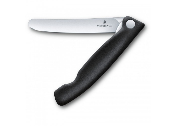 Кухонный нож Victorinox SwissClassic Foldable Paring 11см закругл.нос, с черн. ручкой (блистер)