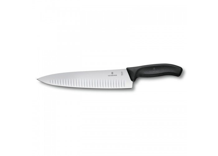 Кухонный нож Victorinox SwissClassic Carving 25см рифл. с черн. ручкой (GB)