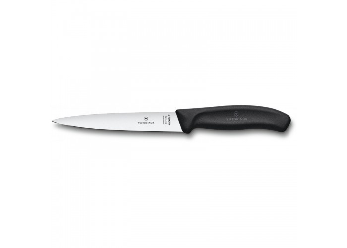 Кухонный нож Victorinox SwissClassic Filleting Flex 16см филейный с черн. ручкой (блистер)