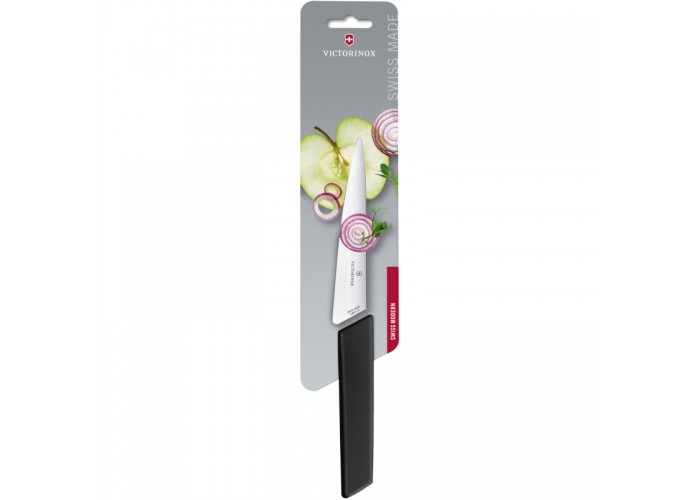 ДубльКухонный нож Victorinox Swiss Modern Kitchen 15см с черн. ручкой (блистер)