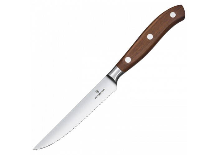 Кухонный нож Victorinox Grand Maitre Wood Steak 12см волн. с дерев. ручкой (GB)