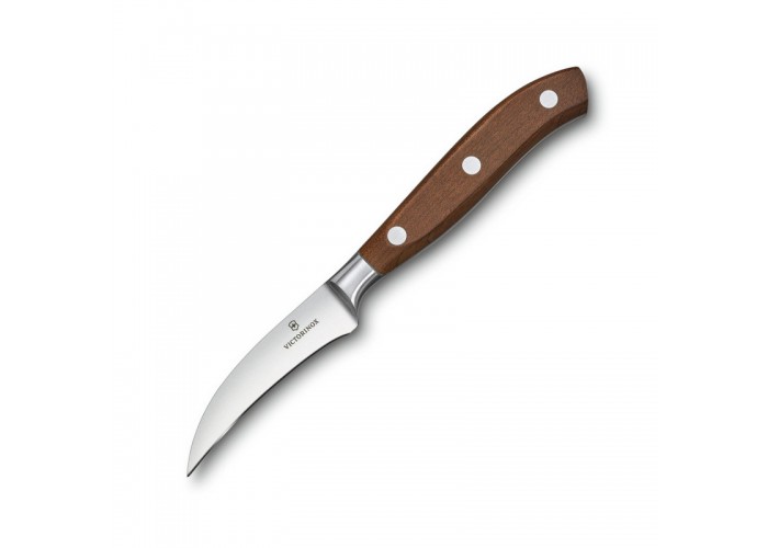 Кухонный нож Victorinox Grand Maitre Wood Shaping 8см изогн. с дерев. ручкой (GB)