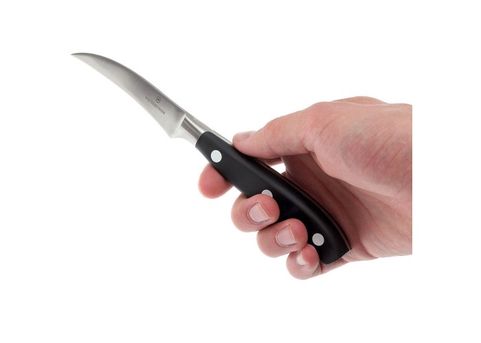 Кухонный нож Victorinox Grand Maitre Shaping 8см изогн. с черн. ручкой (GB)