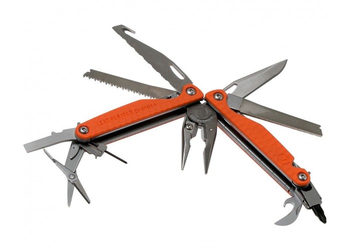 Мультиінструмент Leatherman CHARGE PLUS ORANGE, синтетичний чохол, карт. кор., метрич. біти